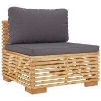 vidaXL 7-tlg. Garten-Lounge-Set mit Kissen Massivholz Teak