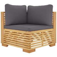 vidaXL 7-tlg. Garten-Lounge-Set mit Kissen Massivholz Teak