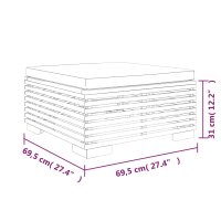 vidaXL 3-tlg. Garten-Lounge-Set mit Kissen Massivholz Teak