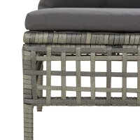 vidaXL 8-tlg. Garten-Lounge-Set mit Kissen Grau Poly Rattan