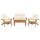 vidaXL 4-tlg. Garten-Lounge-Set Adirondack Massivholz Akazie