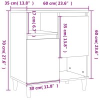 vidaXL Sideboard Hochglanz-Wei&szlig; 60x35x70 cm Holzwerkstoff