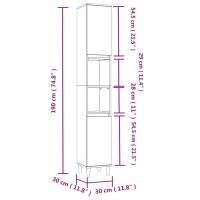 vidaXL 3-tlg. Badm&ouml;bel-Set Wei&szlig; Holzwerkstoff