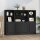 vidaXL Highboards 3 Stk. Schwarz Holzwerkstoff