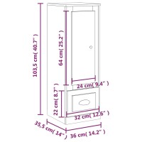 vidaXL Highboard Schwarz 36x35,5x103,5 cm Holzwerkstoff