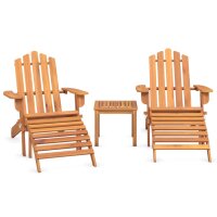 vidaXL 3-tlg. Garten-Lounge-Set Adirondack Massivholz Akazie