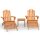 vidaXL 3-tlg. Garten-Lounge-Set Adirondack Massivholz Akazie