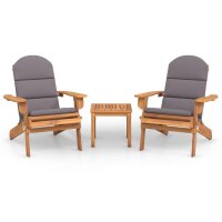 vidaXL 3-tlg. Garten-Lounge-Set Adirondack Massivholz Akazie