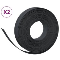 vidaXL Rasenkanten 2 Stk. Schwarz 10 m 10 cm Polyethylen