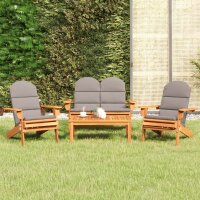 vidaXL 4-tlg. Garten-Lounge-Set Adirondack Massivholz Akazie