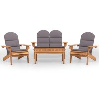 vidaXL 4-tlg. Garten-Lounge-Set Adirondack Massivholz Akazie