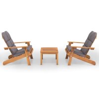 vidaXL 3-tlg. Garten-Lounge-Set Adirondack Massivholz Akazie