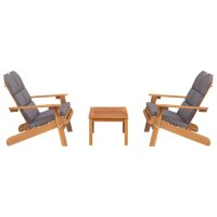 vidaXL 3-tlg. Garten-Lounge-Set Adirondack Massivholz Akazie