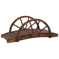 WOWONA Gartenbrücke mit Rad-Design 99x50x38 cm...