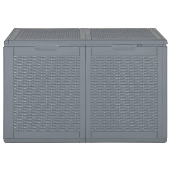 vidaXL Gartenbox Grau PP Rattan 180 L