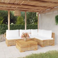 vidaXL 5-tlg. Garten-Lounge-Set mit Kissen Massivholz Teak