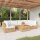 vidaXL 7-tlg. Garten-Lounge-Set mit Kissen Massivholz Teak