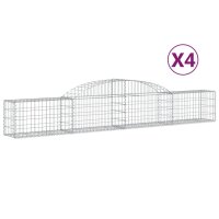 vidaXL Gabionen mit Hochbogen 4 Stk. 300x30x40/60 cm...