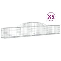 vidaXL Gabionen mit Hochbogen 5 Stk. 300x30x40/60 cm...