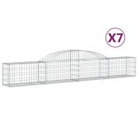 vidaXL Gabionen mit Hochbogen 7 Stk. 300x30x40/60 cm...