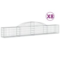 vidaXL Gabionen mit Hochbogen 8 Stk. 300x30x40/60 cm...