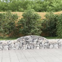 vidaXL Gabionen mit Hochbogen 11 Stk. 300x30x40/60 cm...