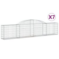 vidaXL Gabionen mit Hochbogen 7 Stk. 300x30x60/80 cm...