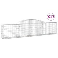 vidaXL Gabionen mit Hochbogen 17 Stk. 300x30x60/80 cm...