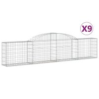 vidaXL Gabionen mit Hochbogen 9 Stk. 300x30x60/80 cm...