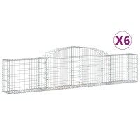 vidaXL Gabionen mit Hochbogen 6 Stk. 300x30x60/80 cm...