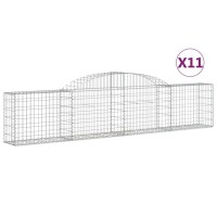 vidaXL Gabionen mit Hochbogen 11 Stk. 300x30x60/80 cm...