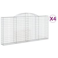 vidaXL Gabionen mit Hochbogen 4 Stk. 300x30x140/160cm...