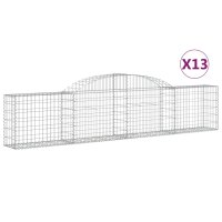 vidaXL Gabionen mit Hochbogen 13 Stk. 300x30x60/80 cm...