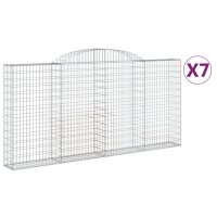 vidaXL Gabionen mit Hochbogen 7 Stk. 300x30x140/160cm...