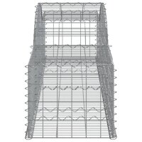 vidaXL Gabionen mit Hochbogen 3 Stk. 300x50x40/60 cm Verzinktes Eisen