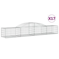 vidaXL Gabionen mit Hochbogen 17 Stk. 300x50x40/60 cm...