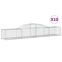 vidaXL Gabionen mit Hochbogen 10 Stk. 300x50x40/60 cm...