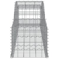 vidaXL Gabionen mit Hochbogen 10 Stk. 300x50x40/60 cm Verzinktes Eisen