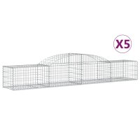 vidaXL Gabionen mit Hochbogen 5 Stk. 300x50x40/60 cm...