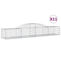 vidaXL Gabionen mit Hochbogen 11 Stk. 300x50x40/60 cm...