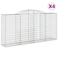 vidaXL Gabionen mit Hochbogen 4 Stk. 300x50x140/160cm...