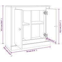 vidaXL Sideboard Wei&szlig; 70x35,5x67,5 cm Holzwerkstoff