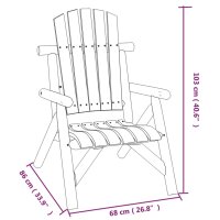 vidaXL Gartenstuhl 68x86x103 cm Massivholz Fichte