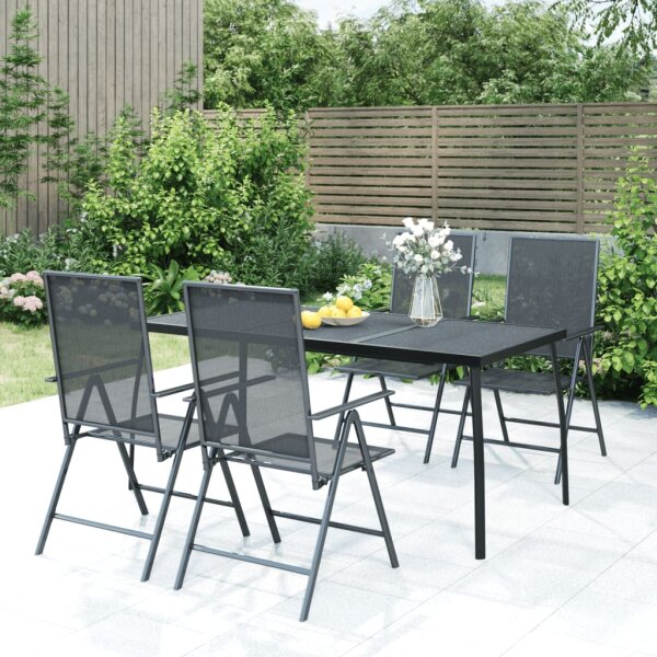 vidaXL Gartentisch Anthrazit 165x80x72 cm Stahlgitter