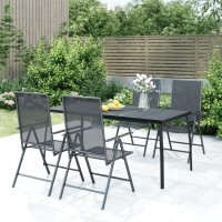 vidaXL Gartentisch Anthrazit 165x80x72 cm Stahlgitter