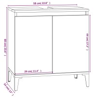 vidaXL Waschbeckenunterschrank Braun Eichen-Optik 58x33x60 cm