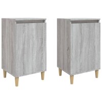 vidaXL Nachttische 2 Stk. Grau Sonoma 40x35x70 cm...