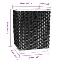 vidaXL Pflanzk&uuml;bel 2 Stk. Dunkelgrau 30x30x37 cm Polypropylen