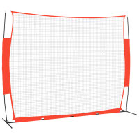 vidaXL Baseball-Netz Tragbar Rot Schwarz 369x107x271cm...