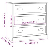 vidaXL Sideboard Betongrau 70x35,5x67,5 cm Holzwerkstoff